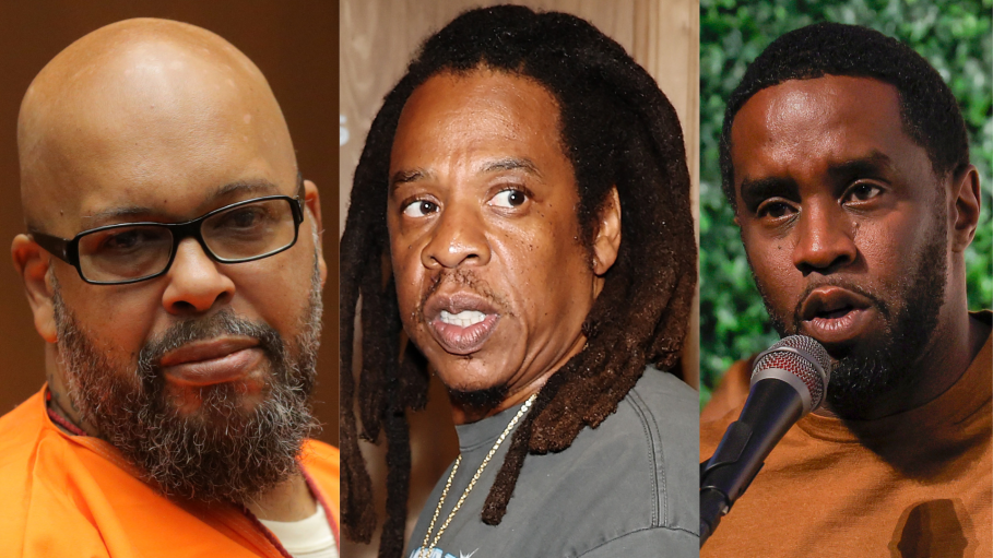 Suge Knight in court.; Jay-Z at the reimagined 40/40 Club at Fanatics Fest.; Diddy speaking at the Congressional Black Caucus Foundation National Town Hall.